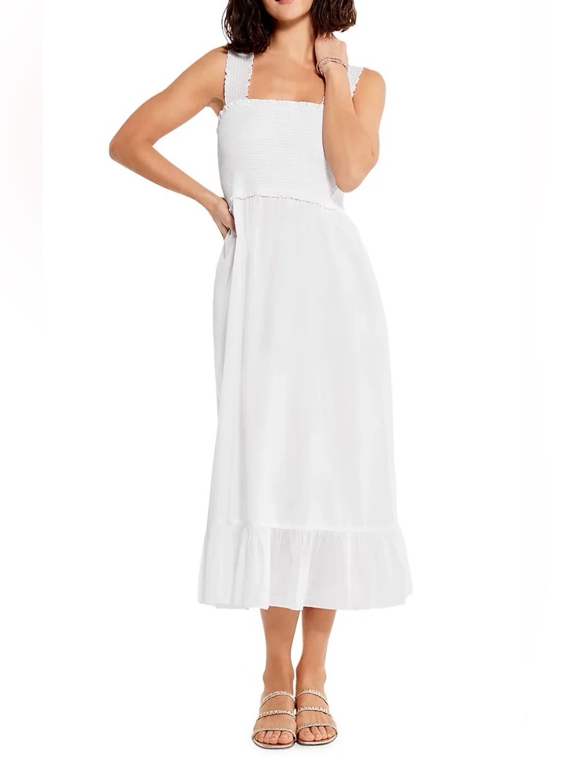 Nic+Zoe Cotton Lawn Smocked Dress